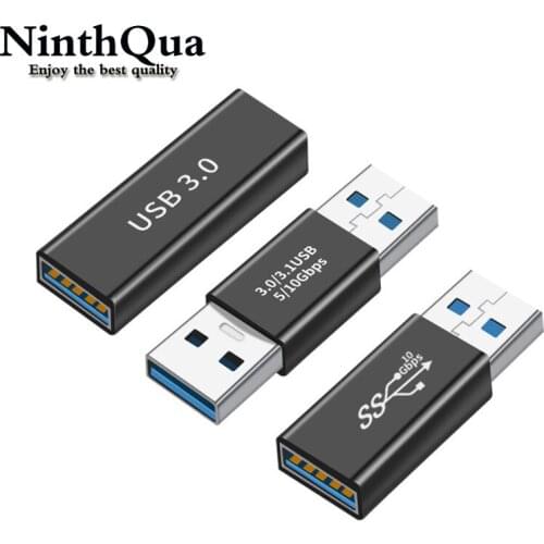 1PCS USB 3.0 Adapter Connector Male to Female F-F M-F M-M Converter Coupler Changer Connector Durable for PC Laptop