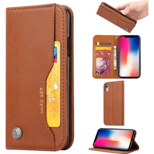 Luxury Leather Wallet Phone Cases For iPhone XR X XS Max 12 Mini 11 Pro 8 7 6S 6 Plus SE 2020 Flip Stand Cover With Card Slots