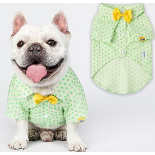New Dog Pet Clothes For Cats Summer Shirt Beach Plaid Blouse French Bulldog Live Corgi Puppy Spring Blouses