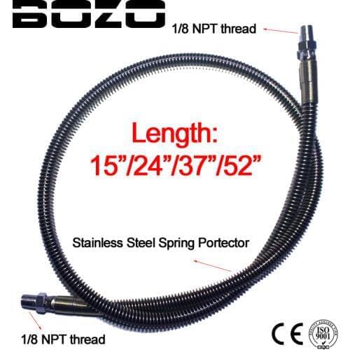 Airsoft pcp paint equipment Paintball 15" 24" 37" 52" Hose High Pressure Line for Air Fill Refill 1/8NPT thread