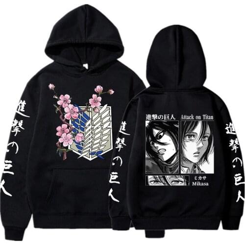 2021 Anime Attack on Titan Hoodies Long Sleeve Hip Hop Pullover Sweatshirts for Women/men