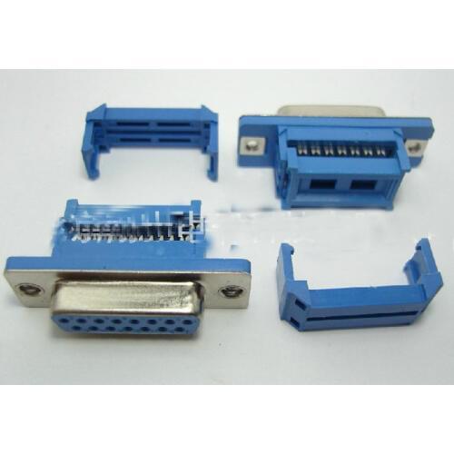 High quality didc15f db15 crimping connector with screw