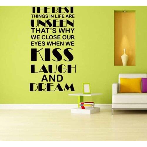 High Quality The Best Things In Life Are't Things Vinyl Wall Lettering Sticker Saying Words Art Decal Decals Murals