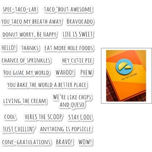 Hello Happy Words Alphabet Letter 2021 New Clear Stamps for DIY Paper Album Cards Scrapbook Decor Crafts Handmade No Die Cuts