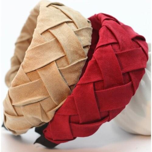 Fashion Faux Suede Hairband for Women Simple Korean Braids Headband Hippie Hair Accessories Wholesale