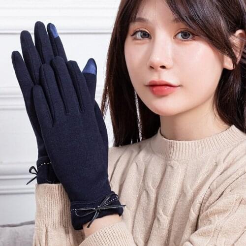Winter Gloves Women Hand Mittens for Female Wool Ladies Knitted Cashmere Wrist Luva Hand Car Driving Gloves Guantes Touch Screen
