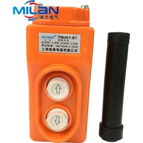 1PCS TNHA1-21 COB-21 AC 250V 5 Amp 500V 2 Amp Up Down 2 Ways Hoist Crane Push Button Switch