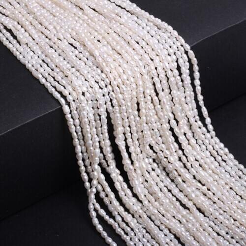 2-2.5mm Natural Freshwater Pearl Beaded High Quality Real Pearls for Women DIY Charm Necklace Bracelet Jewelry Making Wholesale