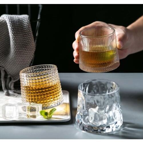 2PCS/Set Wine Cocktail Glass Whisky Glass Home Bar Creative Personality Whiskey Beer Glass Verre Drinking Cups