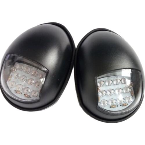 12V LED Marine Boat Yacht Navigation Light Black Plastic 2 Pcs