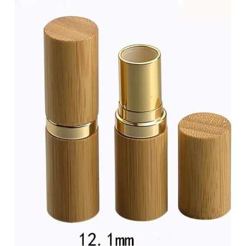 20/50pcs 12.1mm Classical Bamboo Lipstick Tube DIY Empty Lip Balm Cosmetic Subpackag Container Natural 4.5g Lip Gloss Pipe Shell