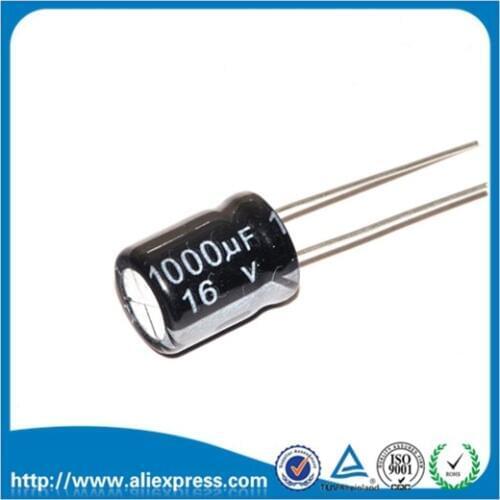 20Pcs 1000UF 16V 16V 1000UF Aluminum Electrolytic Capacitors Size 8*16MM 16 V / 1000 UF Electrolytic Capacitor