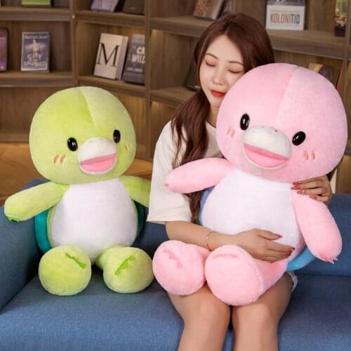 47/57CM Cute Colorful Tortoise Plush Toy Sea Turtle Throw Pillow Cushion Stuffed Anima Soft Doll Kids Toys Birthday Gift