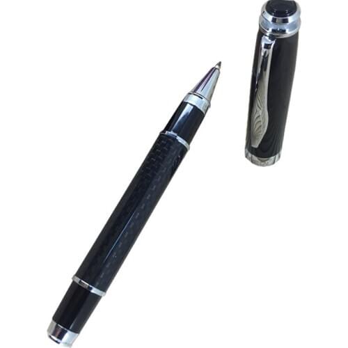 ACMECN Office Roller Ball Pen with Carbon Fiber Pen Barrel Black Liquid ink Pen for Mens Gifts Smooth Writing Gel ink Pens
