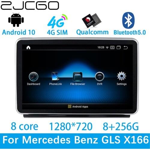 ZJCGO Car Multimedia Player Stereo GPS DVD Radio Navigation Android Screen System for Mercedes Benz GLS X166 GLS350 GLS400