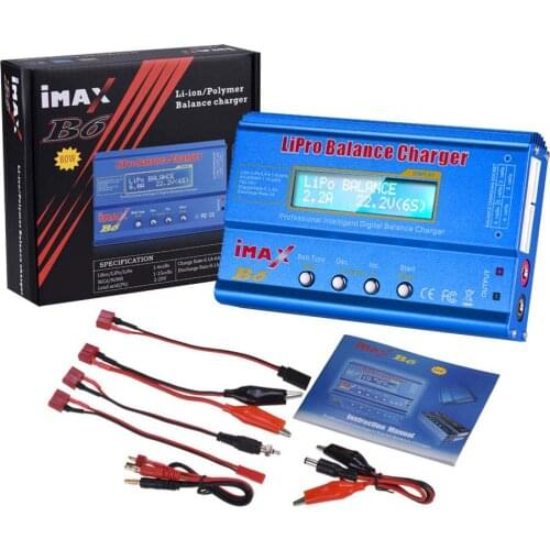Digital iMax B6 80W Battery Balance Charger AC Converter Adapter DC 12V 5A 6A for Lipo NiMh Li-ion Ni-Cd Mini Tamiya Connector