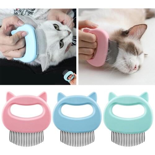 Pet Cat Dog Massage Shell Comb Grooming Hair Removal Shedding Cleaning Brush Open Knot Dematting