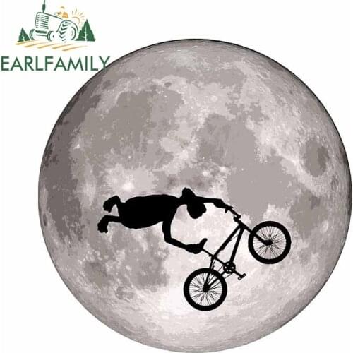 EARLFAMILY 13cm x 12.8cm for Moon Bike Creative Car Sticker Fine DIY Anime Motorcycle Fashion Occlusion Scratch VAN SUV Decals
