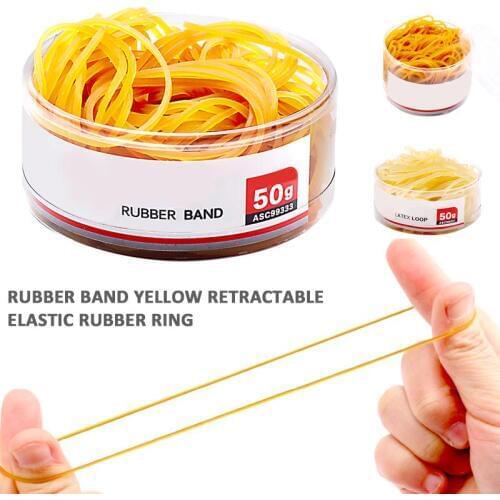 Elastic Rubber Bands Yellow Bank Paper Money Bills Retractable Elastic Rubber Ring Stretchable Elastic Office Bands Latex