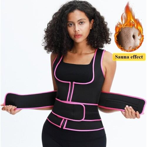 Sauna Sweat Shaper Shapewear Women Vest Waist Trainer Corset Thermo Belly Sheath Slimming Belt Reductive Girdles for Weight Loss