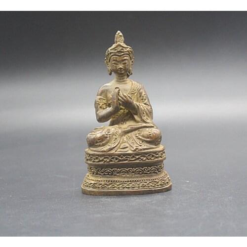 Beautiful Old Tibet Tibetan Bronze Buddhism Buddha statue Exorcism peace wealth
