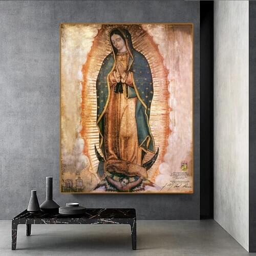 Full Square Round Mexico Guadalupe Virgin Mary Embroidery Handicraft DIY Diamond Painting Cross Stitch Lady Religion Holy Art