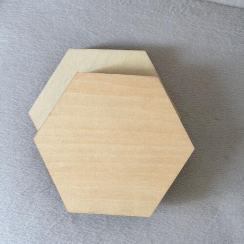 Laser cut hexagon wood shapes geometric wood shapes