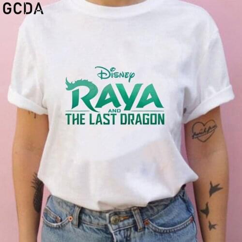 Summer New Women T-Shirts Harajuku Kawaii Cute Animal Raya and The Last Dragon Print T-shirt Causal Short Sleeve Girls Tops