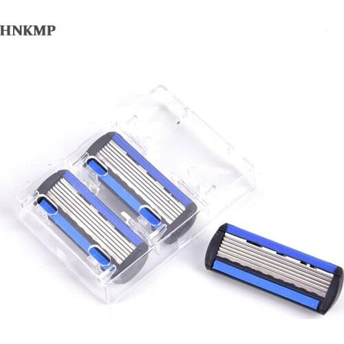 3pcs/lot Men Face Shaving Razors Blades Male Manual Razor Blades For Standard Beard 6 Layers Shaver Trimmer Blades