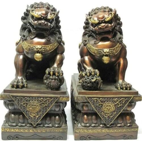 The opening of Beijing copper copper lion lion a talisman of feng shui ornaments