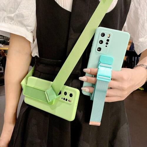 Soft TPU Lanyard Phone Case for HUAWEI MATE 40 MATE 30PRO MATE20 Lovely Candy Braided wrist crossbody Strap