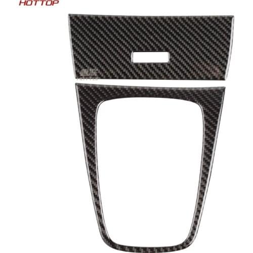 Carbon ABS Gear Shift Cover Sticker For Ford Edge 2015 2016 2017 2018 Accessories Car Styling