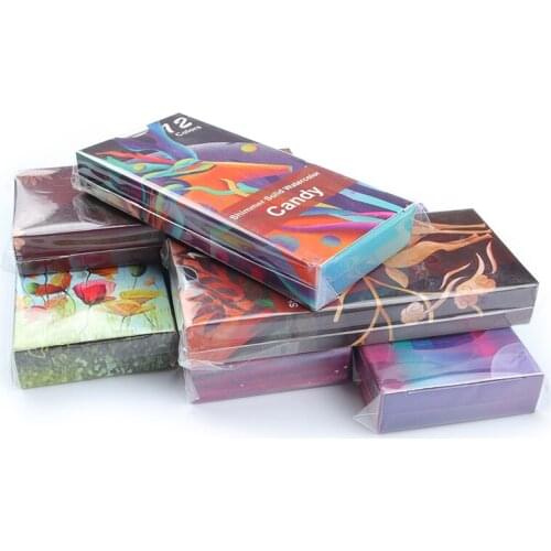 Pearlescent Pigment Art Metallic Glitter Watercolor School Stationery Pearlescent/Gem/Starry Solid Watercolor Paints 6/12 Colors