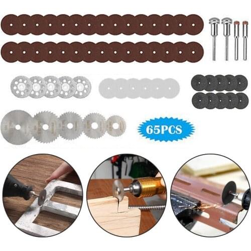 22/25/32/35/44/50mm Cutting Wheel 65Pcs DIY Diamond For Mini Drill HSS