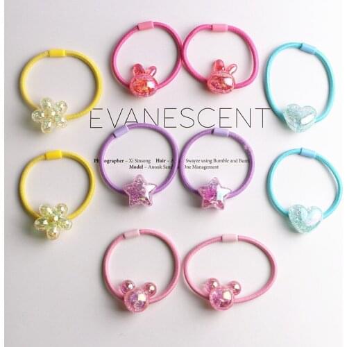 10PCS New Cute Princess Flower Color Ball Kids Elastic Hair Bands Baby Headdress Children Hair Ropes Girls Hair Accessories