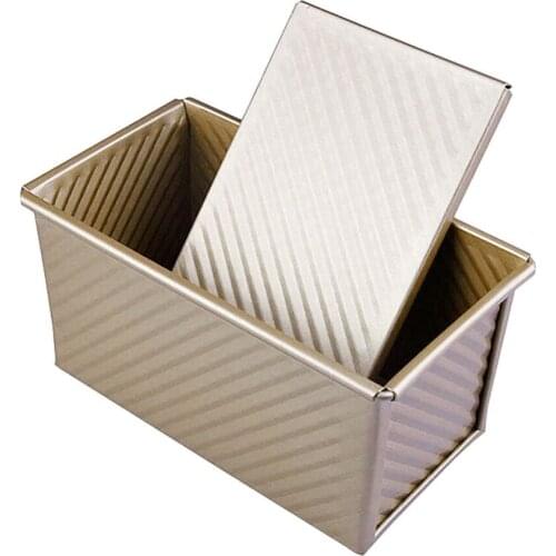 Bread Pan with Lid Baking Mold Cake Toast Carbon Steel Nonstick Toasted Bread Box Baking Tools