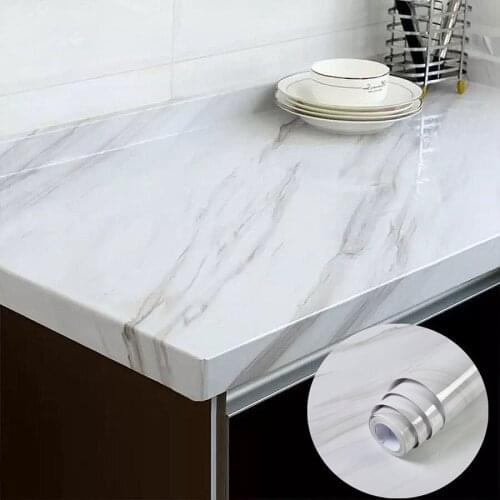 Modern Home Decor Film Living Room Desktops Waterproof Marble Wallpaper Vinyl Self-adhesive Contact Paper Solid Color Home Decor