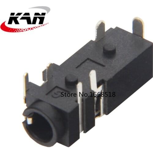 10pcs/lot PJ-328C 3.5mm audio jack headphone jack earphone jack female socket 6Pins DIP BLACK