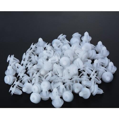 100Pcs 9mm Hole Car Door Bumper Cover Automotive Screw Fastener Plastic Auto Fastener Clips Rivet Auto Fasteners For Cars