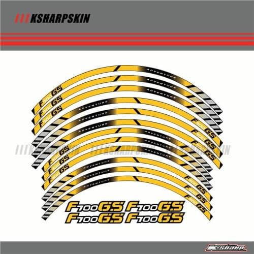 12 X Thick Edge Outer Rim Sticker Stripe Wheel Decal For BMW F700GS stickers ADVENTURE 19''17'' decals f700 gs