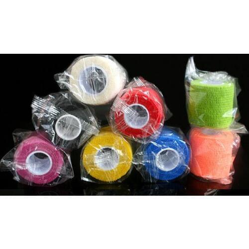 20pcs Tattoo Self Adhesive Elastic 5cm Wide Elbow Tattoo Handle Bandage Nail Tapes Finger Protection Wrap Non-slip Cloth Tape