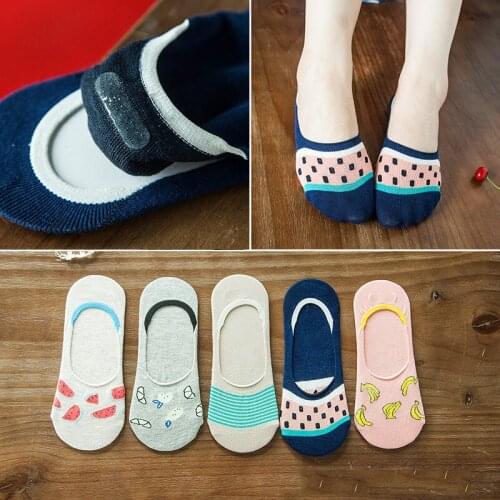 5 Pairs Cartoon Cat Duck Socks Cute Animal Women Socks Pack Invisible Summer Funny Short Ankle Sox Ladies Cotton Kawaii Sock Set