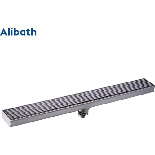 60cm Linear Long Shower Grate Bathroom Channel Tile Drains Bathroom Floor Drain Stainless Steel