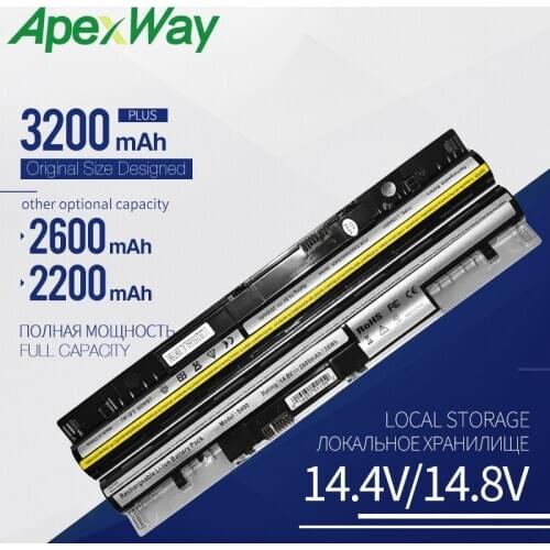 Apexway 4Cells CLaptop Battery L12S4L01 4ICR17/65 L12S4Z01 For Lenovo I1000 IdeaPad S300 S310 S400 S405 S410 S415 14 15D M30 M40