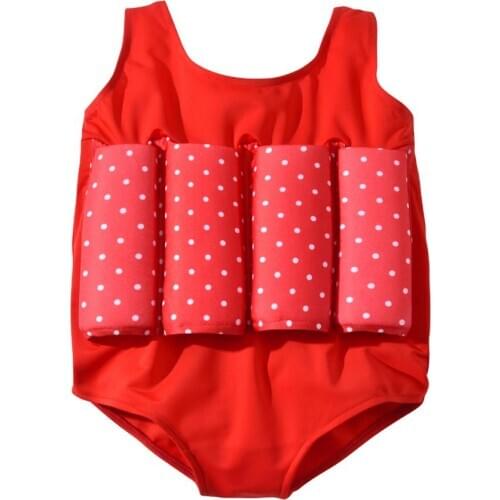 Kids Toddler Girls Floatsuit Swimwear with Adjustable Buoyancy for 2-7 Years Childrens Swimming Boating