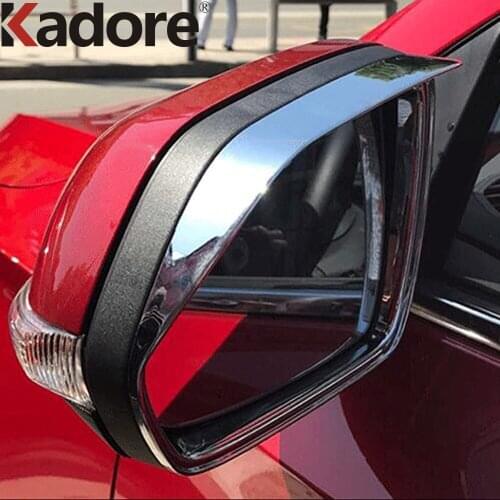 For MG Zs SUV 2017 2018 2019 2020 ABS Chrome Rearview Mirror Rain Shield Sun Visor Cover Trim Car Styling Accessories 2pcs