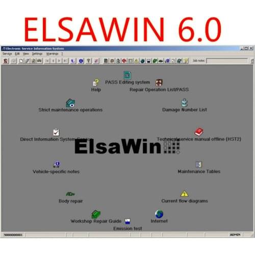 ELSAWIN 6.0 Newest For A-udi for V-W Auto Repair Car Repair The Latest ELSA WIN V6.0 send by Email