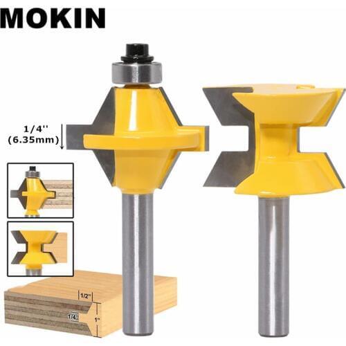 120 Degree Lock Miter Bit Router Bit 8mm/12.7mm Shank Carbide Milling Cutter For Wood Cutter Woodworking Carving Engraving Tools