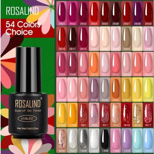 ROSALIND Gel Polish Red Nude Series Polish All For Manicure Nails Art Semi Permanent Gel UV LED Soff Off Hybrid Varnishes