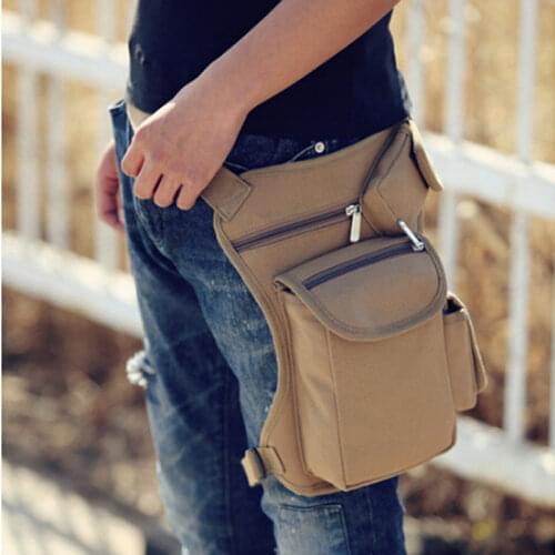 Men Canvas Drop Leg Bag Waist Fanny Pack Belt Hip Bum Military Travel Multi-purpose Messenger Purse Pouch Thigh Fanny Bags Sac
